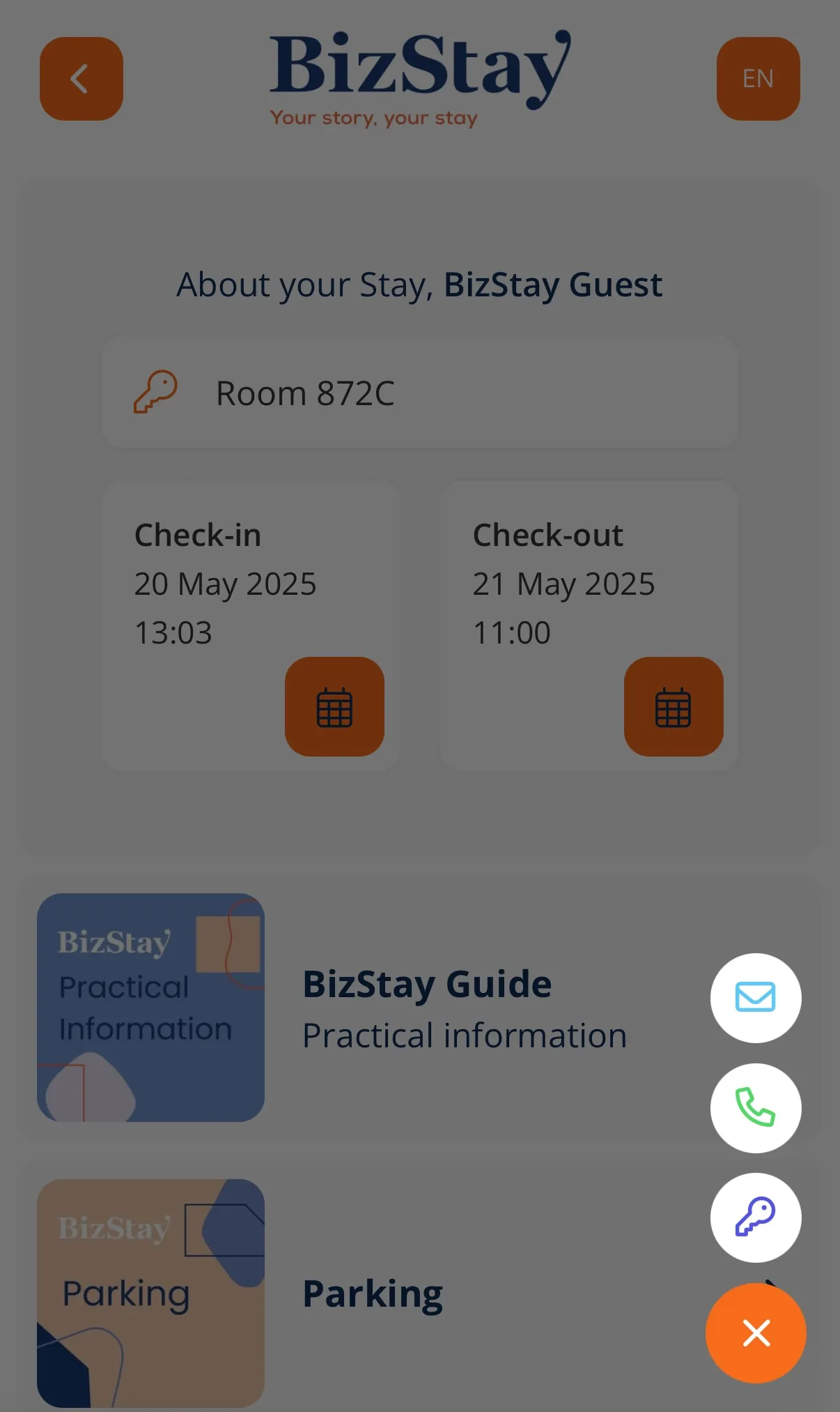 Mobile app BizStay